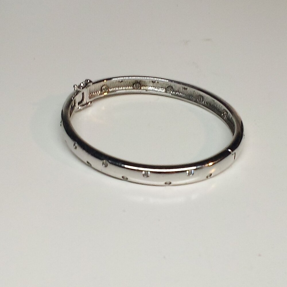 Sterling Silver and Rhinestone Cuff Bracelet